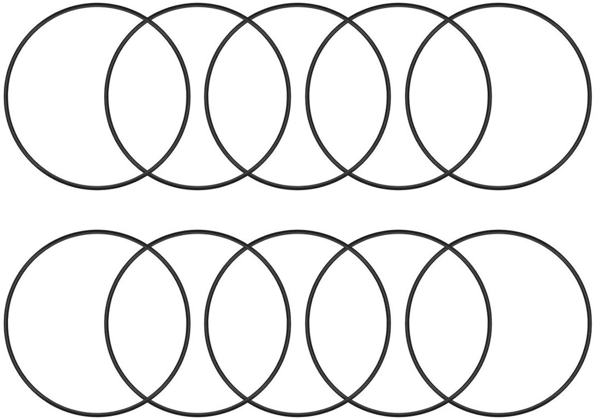 10 Stuks Nitril Rubber O-Ringen - 48mm Buitendiameter, 42mm Binnendiameter, 3mm Breedte - Voor Waterdichting, Sanitair en Auto Reparatie