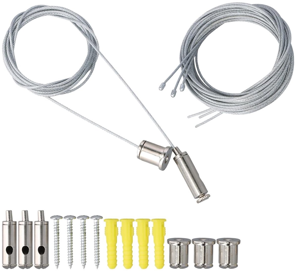 Verstelbare metalen hangdraden van 1.5mm x 2m - 4 stuks voor LED panelen, plafonddecoratie