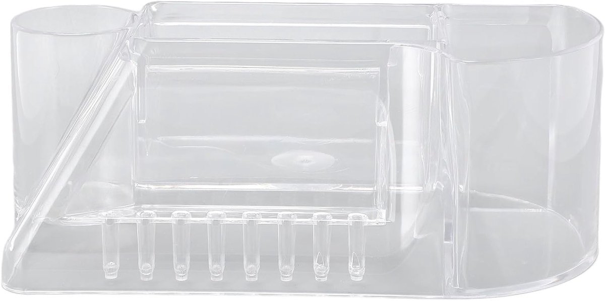 Transparante Oplossing voor Nagelboor: 6.3 Inch Opslagdoos voor Slijpschijven, Nageltools Organizer en Manicure Display Box voor Professionele Nageltechnici