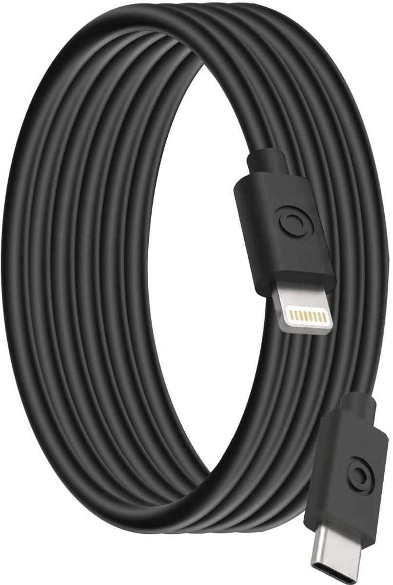 Bigben Connected, USB-C naar Lightning Oplaadkabel 3A - 1.2m, Zwart