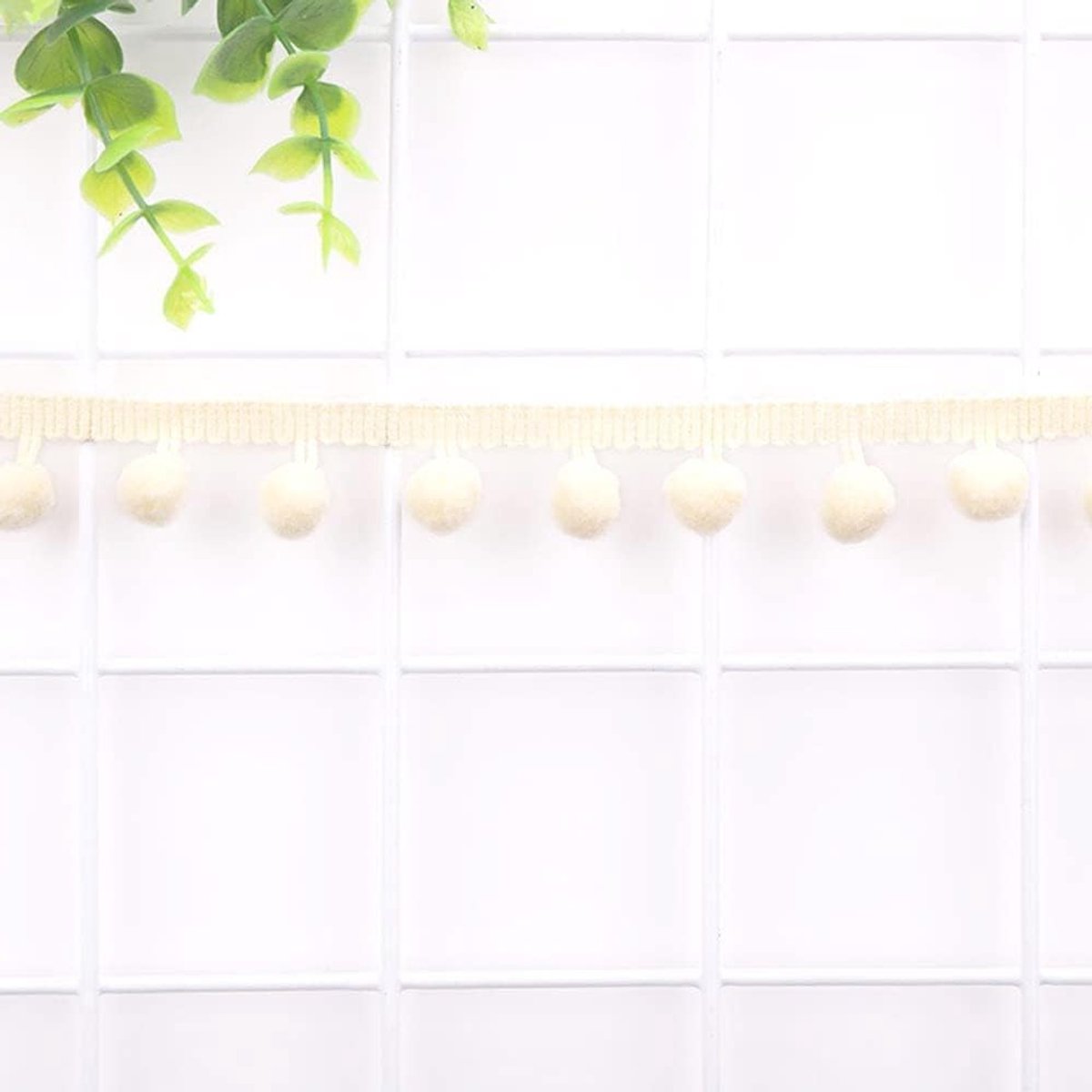 Decoratieve 12 mm Pompoms Rand voor Creatieve Projecten, DIY Kleding en Accessoires, Versieringen en Naaimateriaal