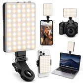 Sounix LED Video Lamp - Studiolampen - 60 LED - Selfie light - Oplaadbare - Smartphone Lamp - Zwart