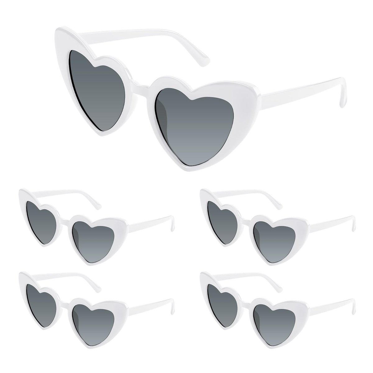 Dailygoods - Hartvormige Zonnebril voor Bachelorette Party - 5/10/20 Pack