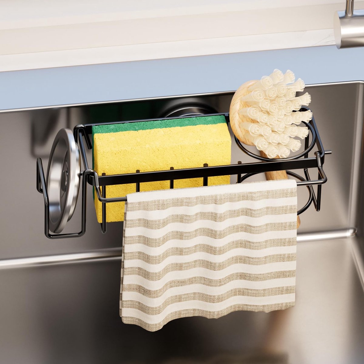 Dailygoods - Gootsteen Caddy met Zuignap - 4-in-1 Keukenoplossing