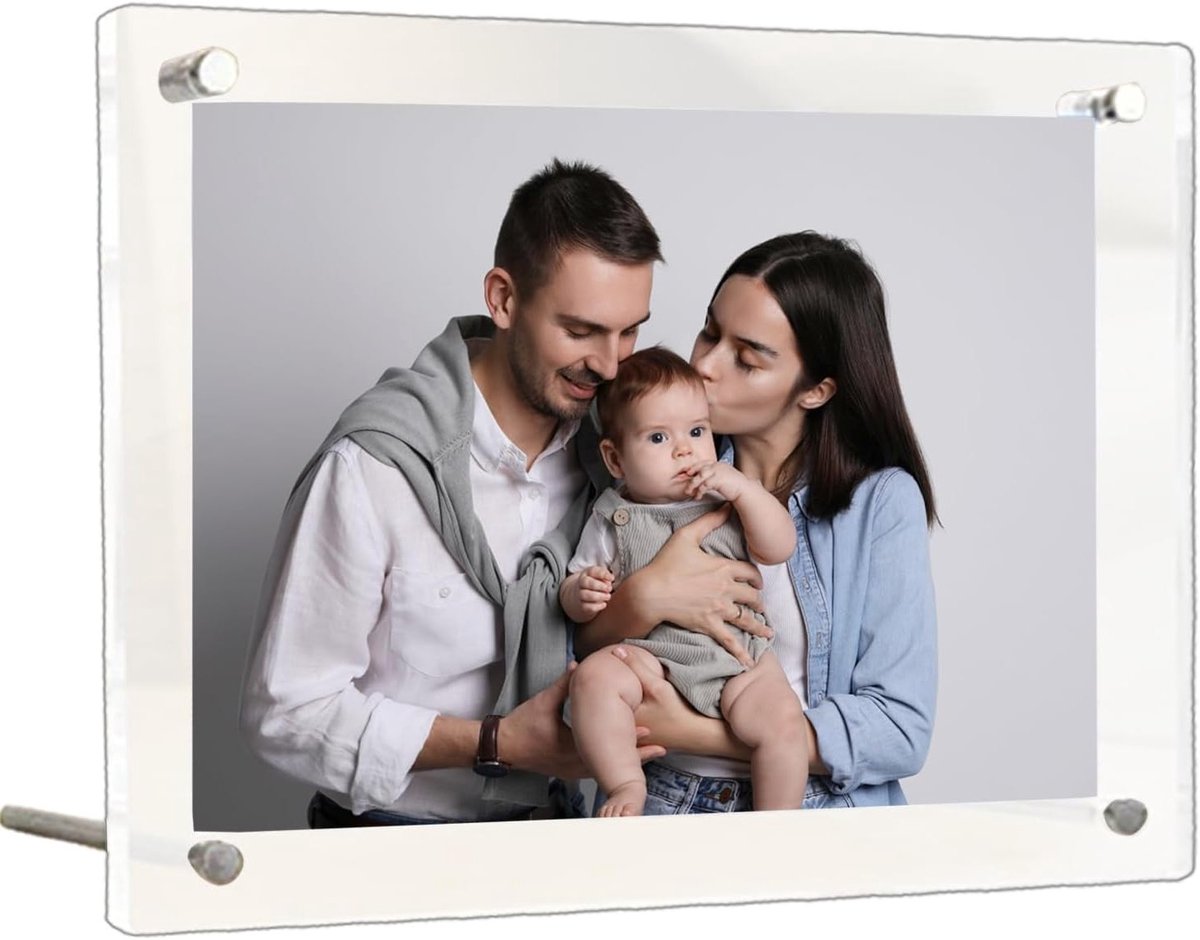 Dubbelzijdig Acryl Fotolijst 20 x 30 cm, Transparante A4 Fotolijst voor Familieportretten,