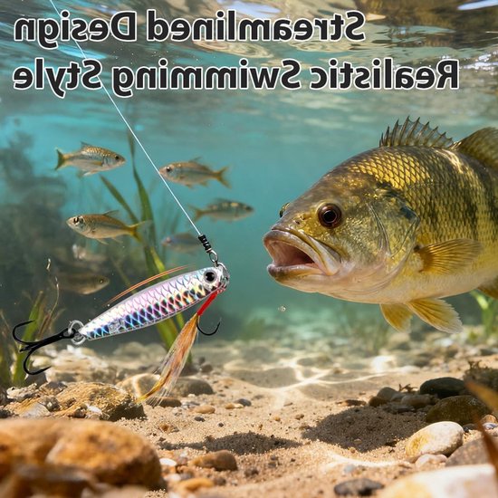 Mackerel Aas voor Zeevissen, Spinners met Veertjes en Dubbels, Perfect voor Makreel, Baars en Forel Vissen — afbeelding 3