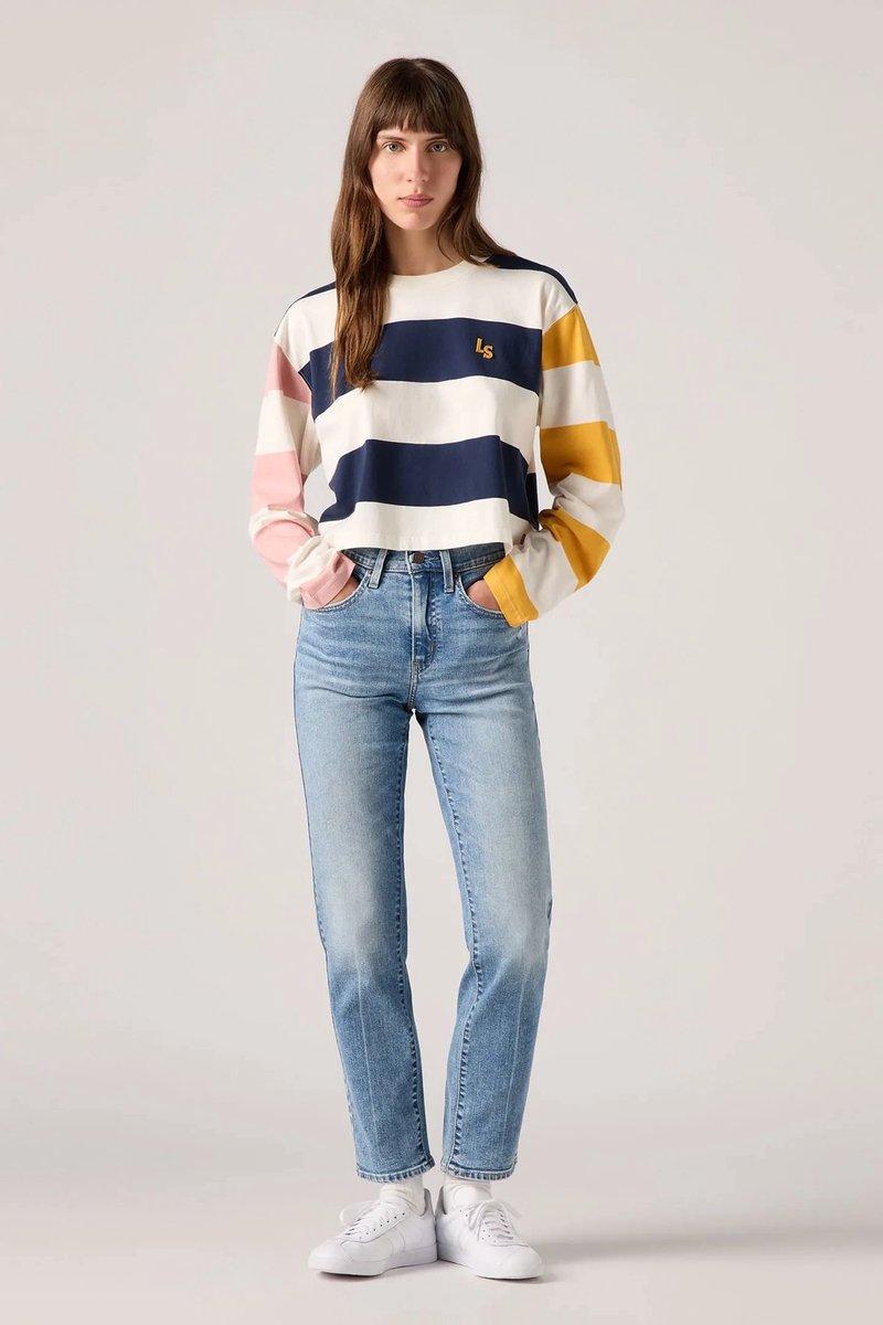 Levi’s Dames Model 724 High rise Straight fit Choose to rise Blauw