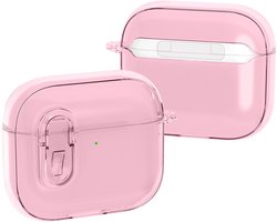 Mobigear Hoesje geschikt voor Apple AirPods 4 Hardcase Hoesje | Mobigear Crystal Clip - Roze