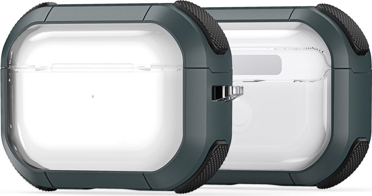 Mobigear Hoesje geschikt voor Apple AirPods Pro 1 Hardcase Hoesje | Mobigear Shockproof - Groen