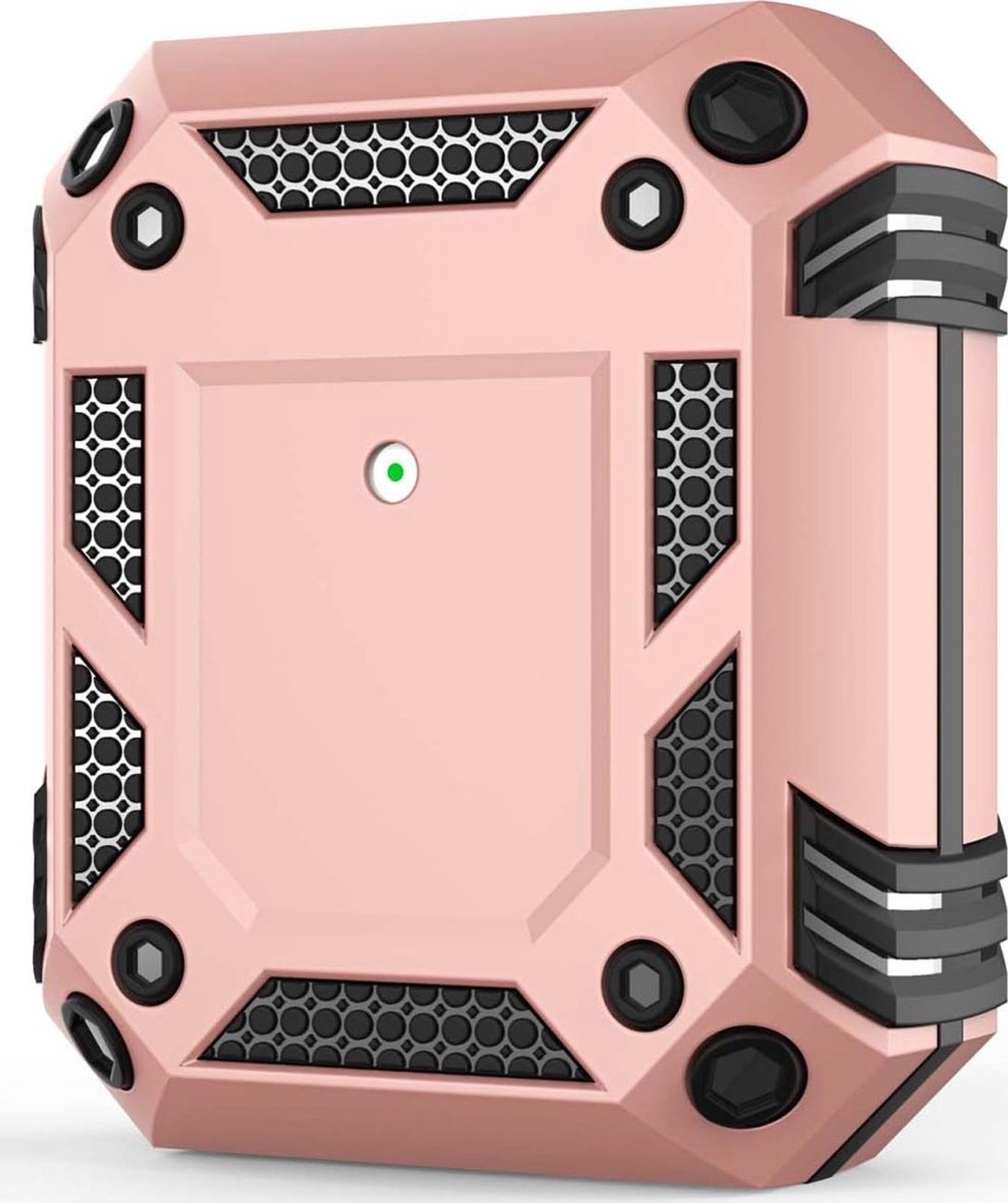 Mobigear Hoesje geschikt voor Apple AirPods 2 Shockproof Hardcase Hoesje | Mobigear Armor - Roségoud