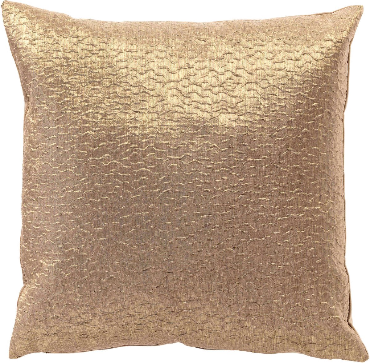 Dutch Decor JADA - sierkussen 45x45 cm - golfpatroon - met glans - Ermine - beige - Inclusief binnenkussen - Luxe kussens voor woonkamer & bank