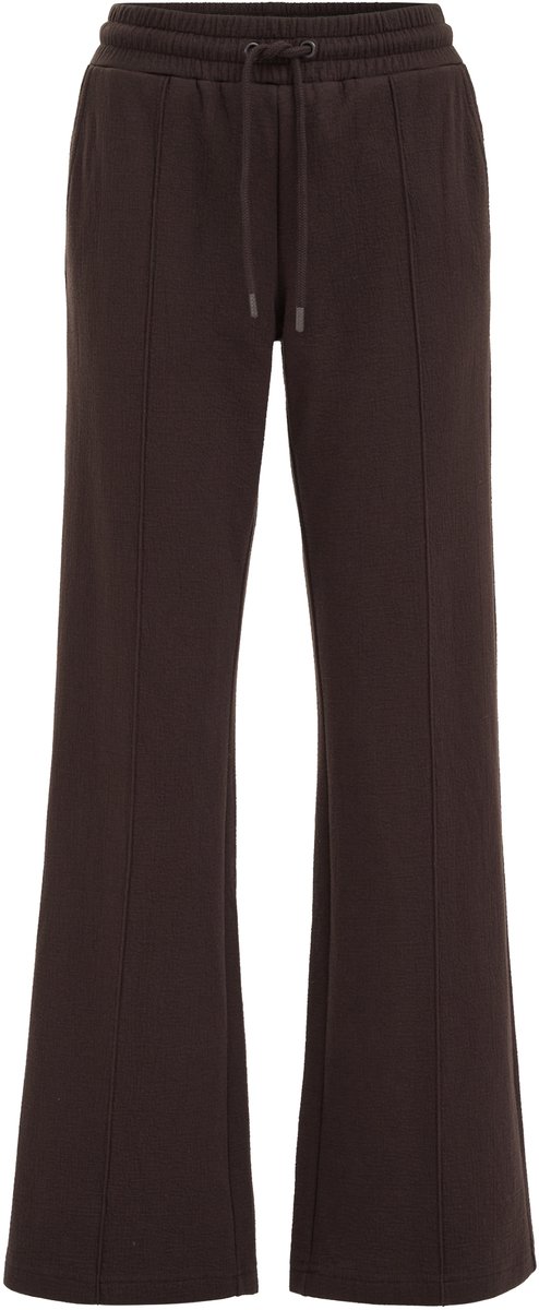 WE Fashion Dames jersey regular fit joggingbroek met structuur