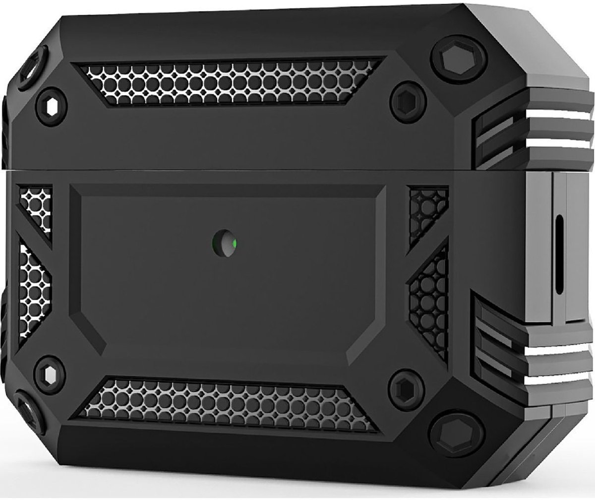 Mobigear Hoesje geschikt voor Apple AirPods Pro 2 Shockproof Hardcase Hoesje | Mobigear Armor - Zwart