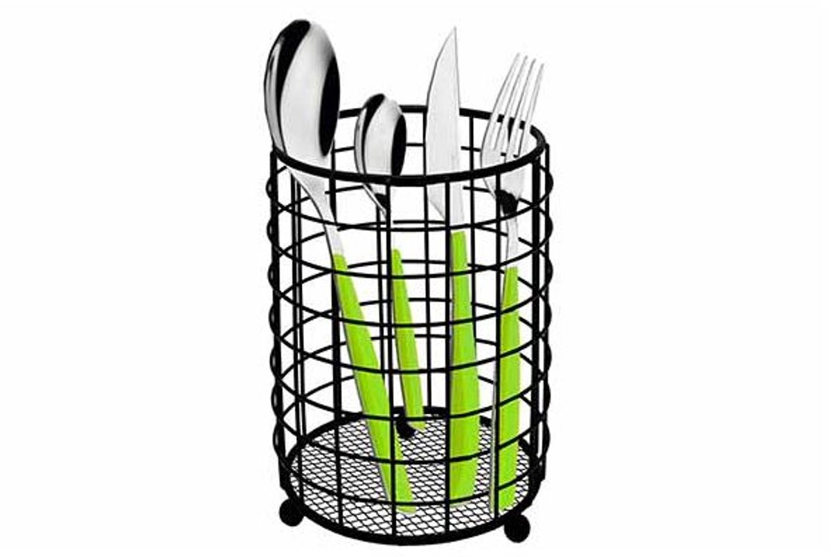 Black Globe Bestekhouder D13xh18cm