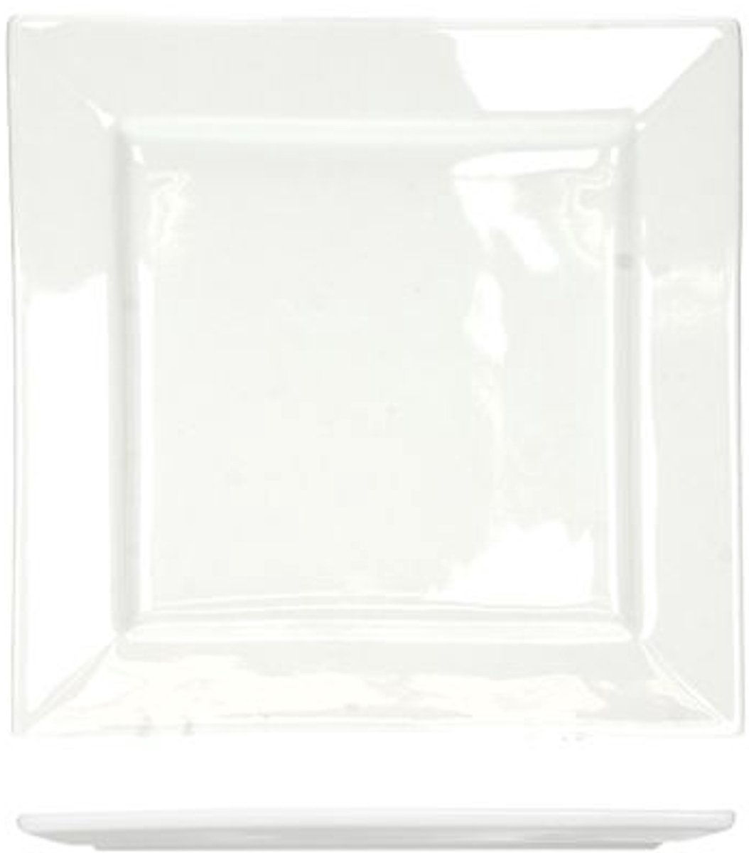 LOKS Serveerborden Set - 33 x 33 cm - Wit