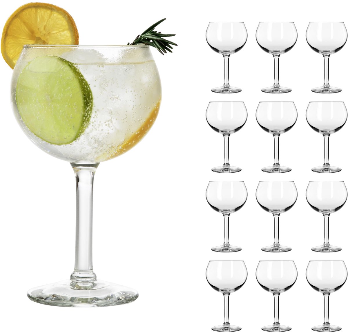 Libbey Citation Waterglazen - Drinkglazen Set - Geperst Glas Met Reliëf - 407 ml - 12 Stuks