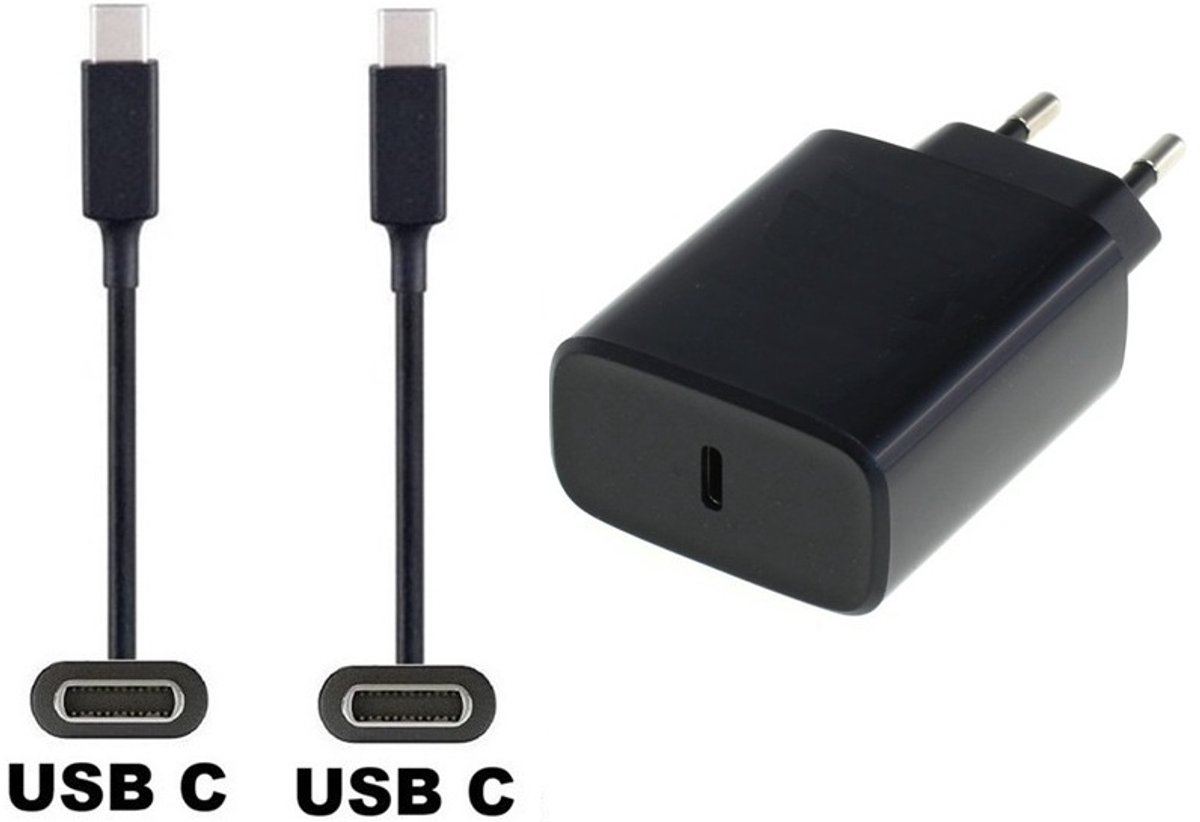 OneOne 20W snellader + 1,0m sterke USB C naar C kabel. PD lader. Oplader adapter past op Kobo (Rakuten) eReader Elipsa, Elipsa 2E, Sage, Libra 2, Libra Colour, Clara 2E, Clara Colour, Clara BW - Kindle (Amazon) Scribe
