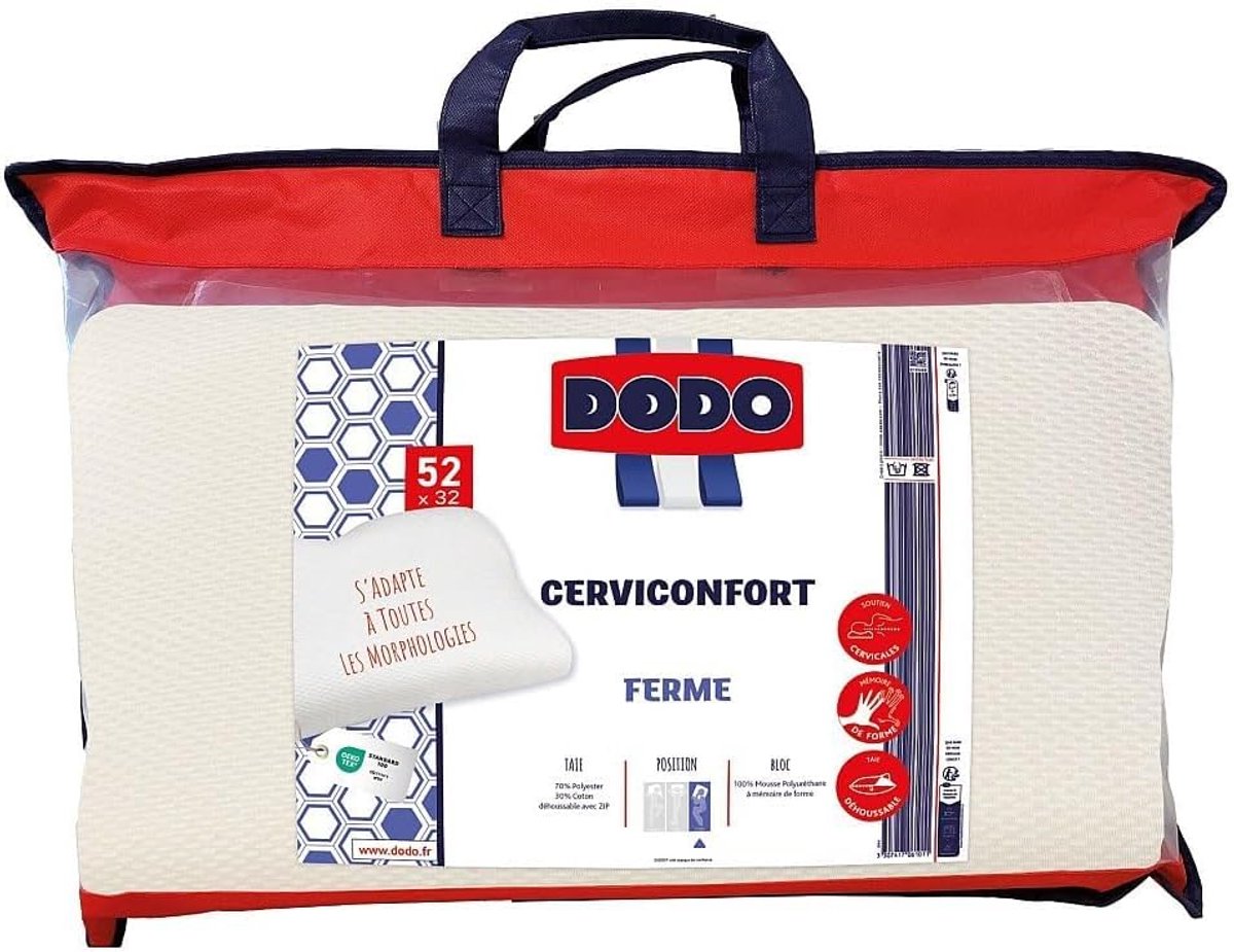 Cervicomfort kussen 32 x 52 cm - ergonomische vorm - nekondersteuning - optimale drukverdeling - SnelShoppen