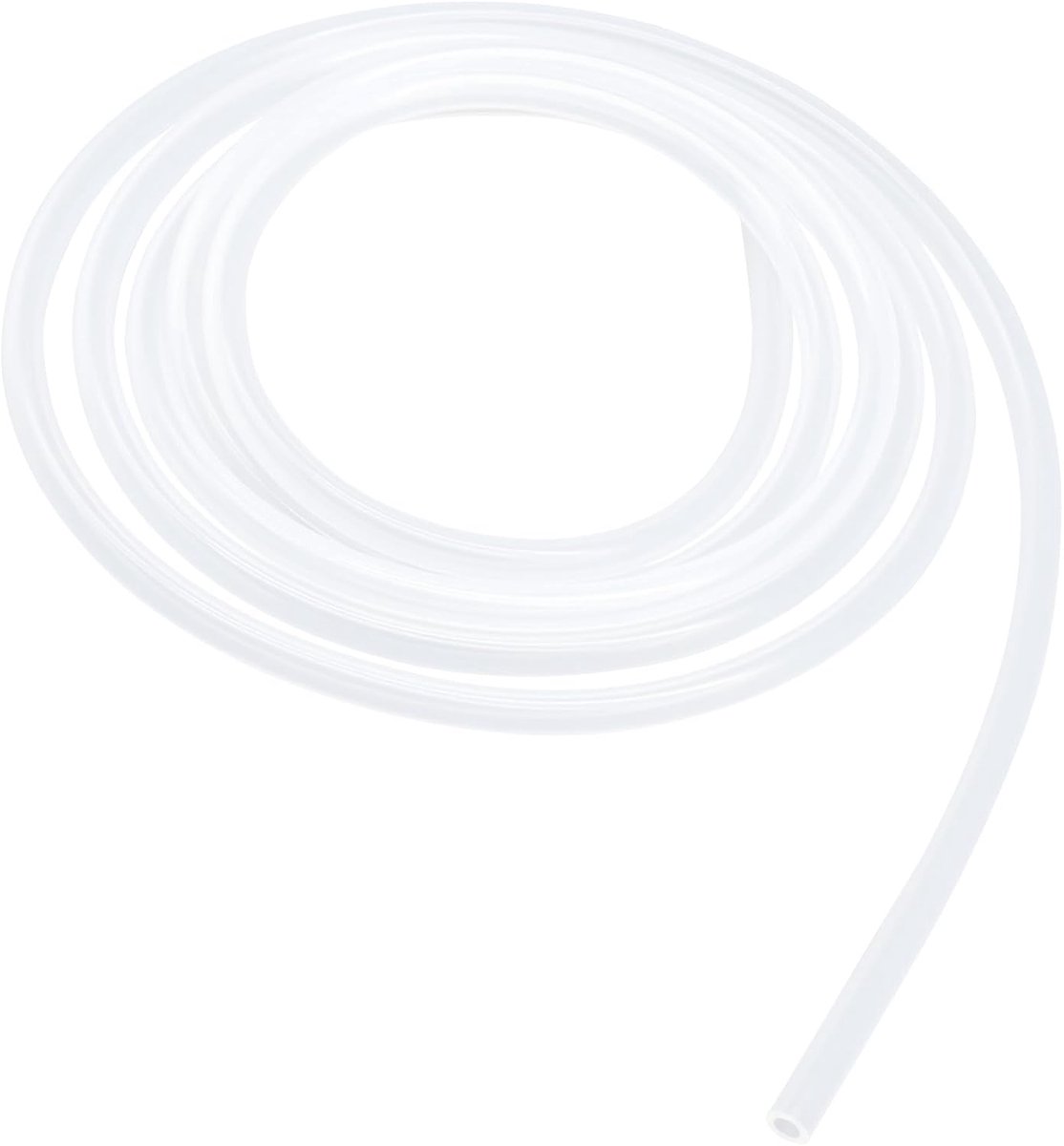 Voedselveilige transparante siliconen buis, afmeting 3,2 mm x 4,8 mm (1/8 "x 3/16"), lengte 1,8 m (5,9 ft), dikte 0,8 mm. Flexibele rubberen slang voor lucht/waterleidingen