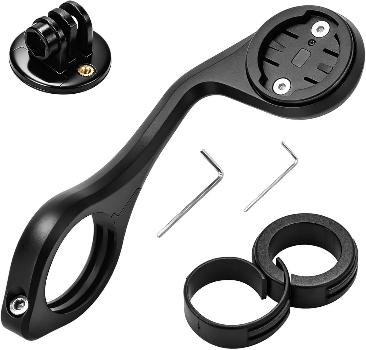 compatibel met Garmin GoPro, snelspanner, fietscomputerhouder, Out Front voor 25,4 mm en 31,8 mm stuurhouder