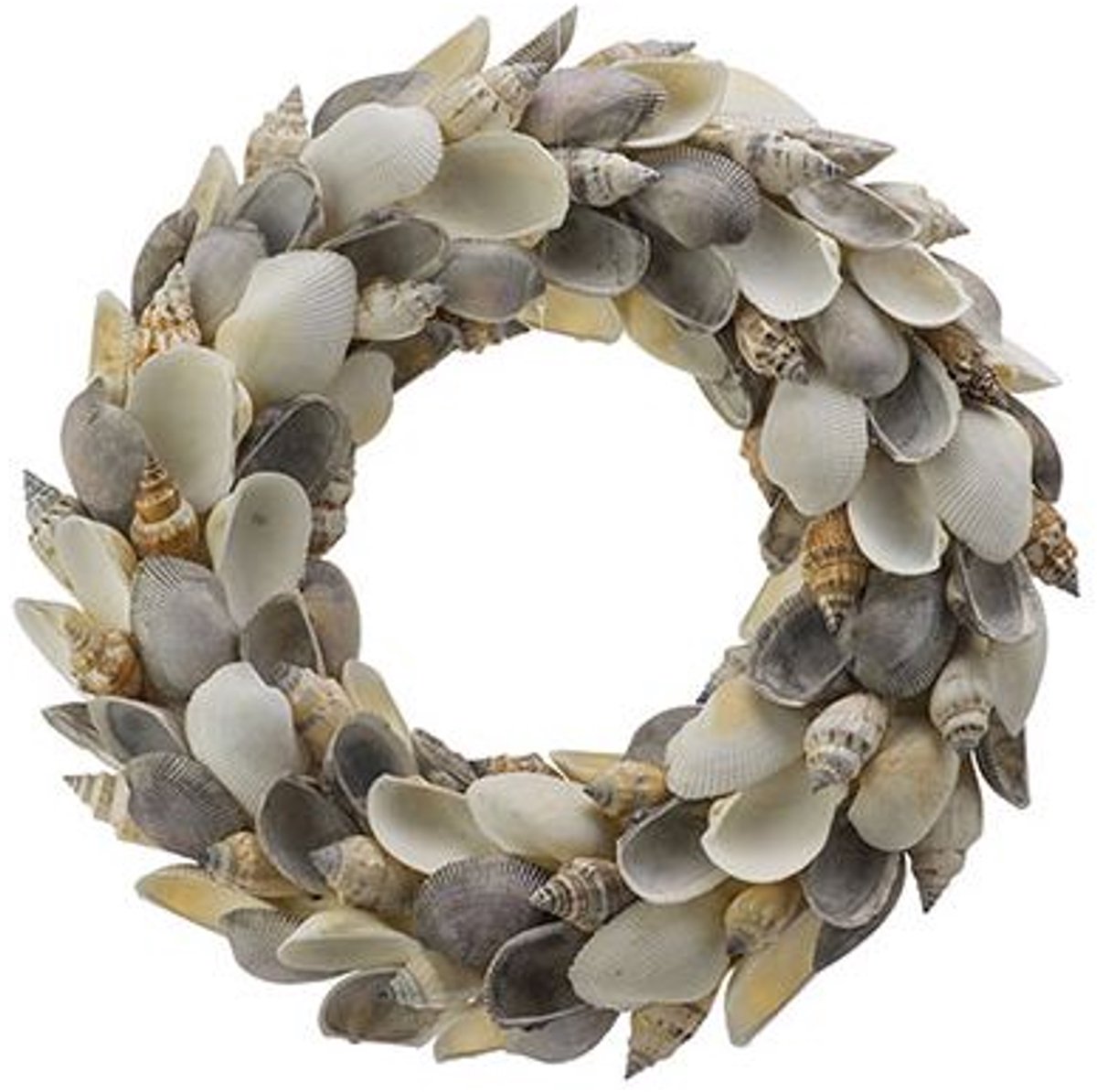 Krans Shells Natural Grijs D32xh6cm