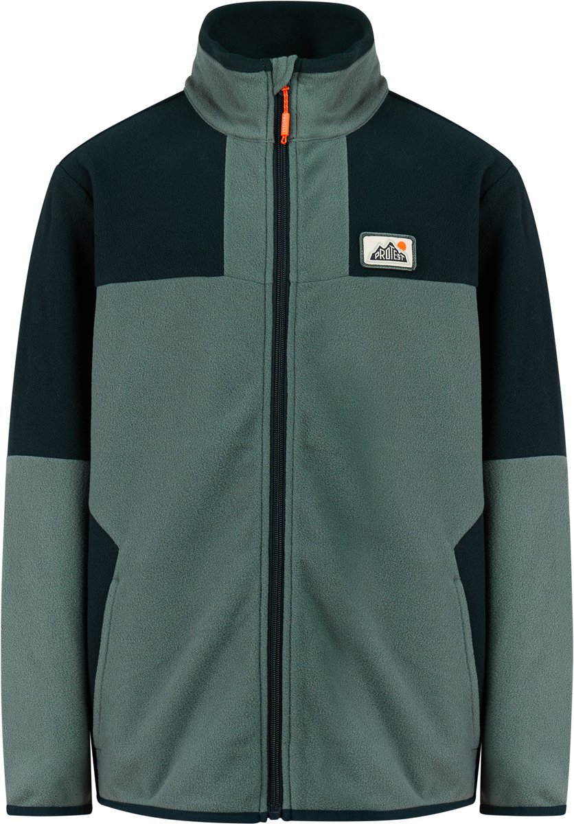 Protest PRTMendo Vest Jongens Fleece Outdoor Rits Evergreen
