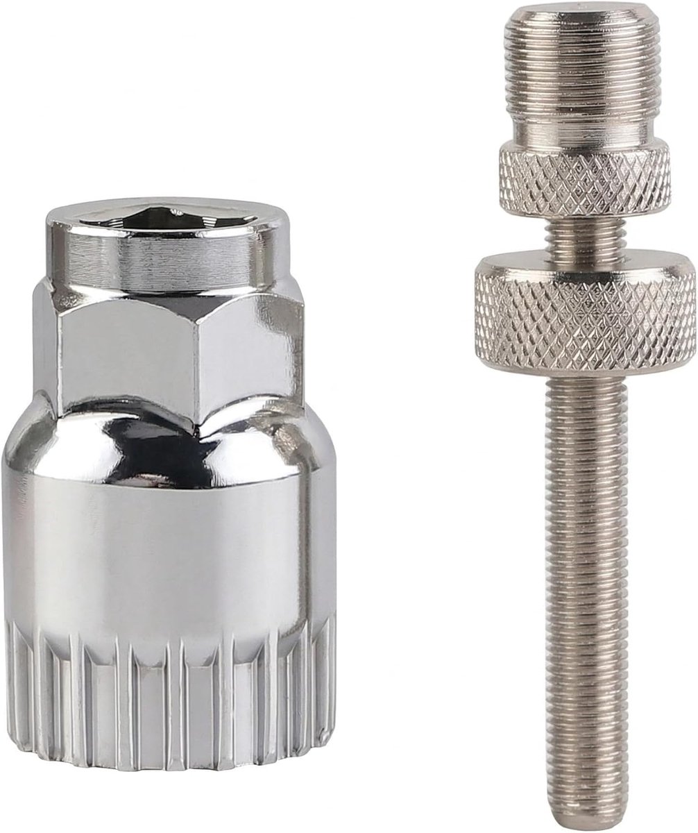 Demontagegereedschap voor trapas 24 mm, reparatiegereedschap van koolstofstaal, 20 tanden, trekker voor fiets, mountainbike, vierkante as, compatibel met Shimano