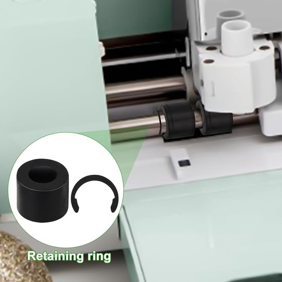 12-Delige Rubberen Rolresolutie voor Cricut Maker, 12-Delige Rubberen Rolvervanging, Voorkomt Effectief dat Rubber Beweegt Klemringen Compatibel met Cricut Maker — afbeelding 2