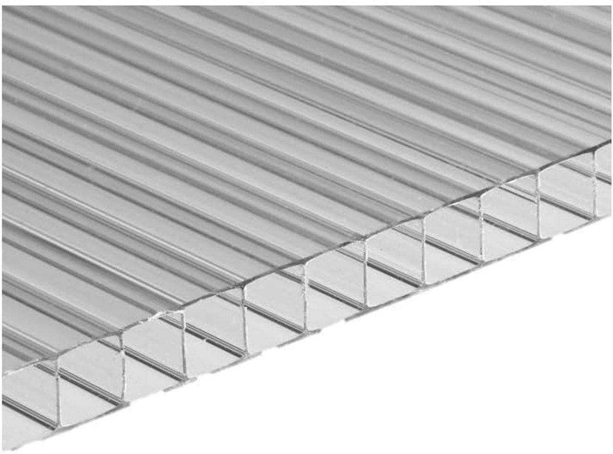 Set van 10 platen van polycarbonaat, dikte 6 mm, formaat A3, 29,7 x 42 cm, transparant