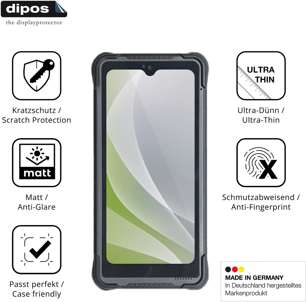 dipos – 4x Matte Beschermfolie geschikt voor Conker NS65 | Krasbestendige & antireflecterende Screenprotector Ultra-Thin