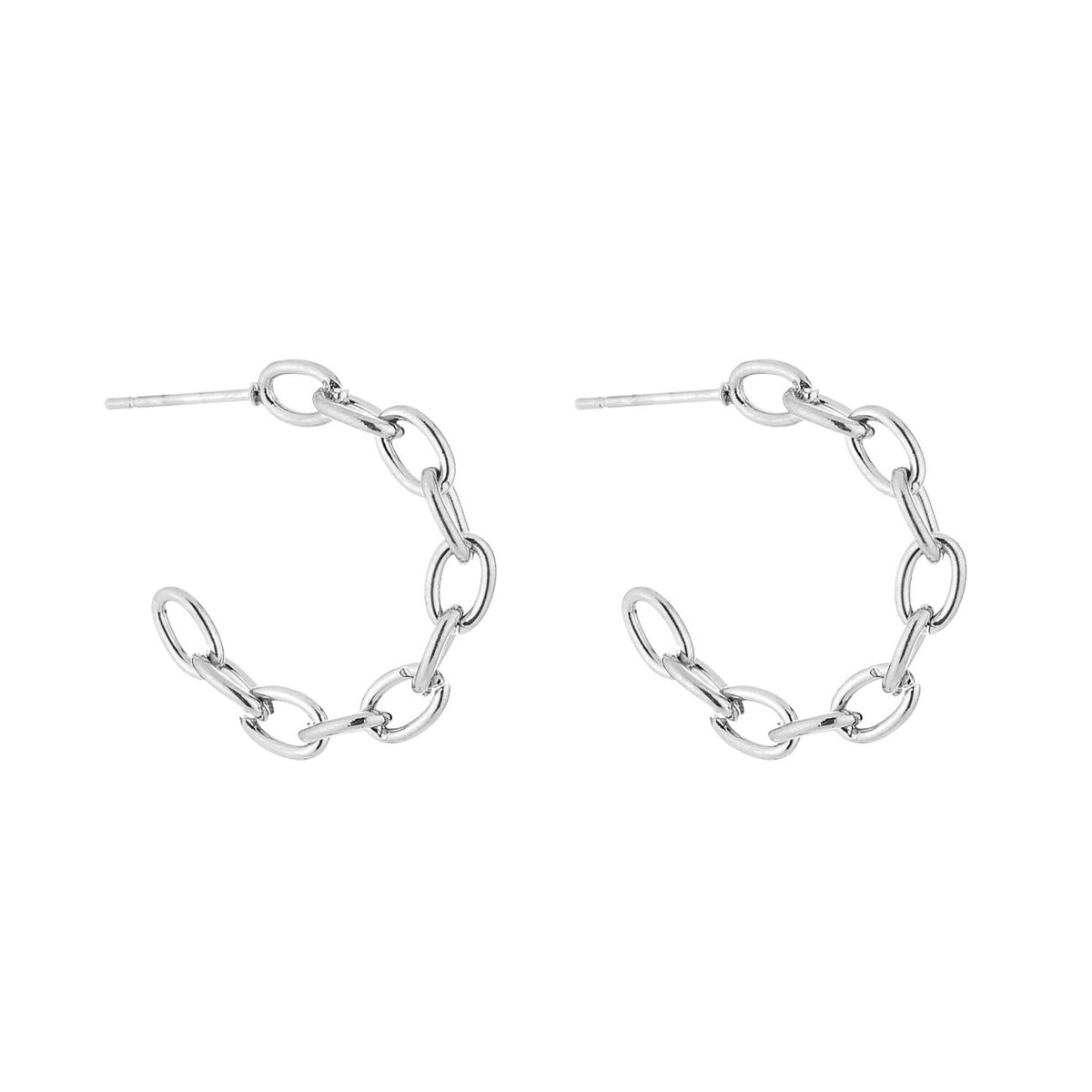 Michelle Bijou Oorbellen Schakel zilver S
