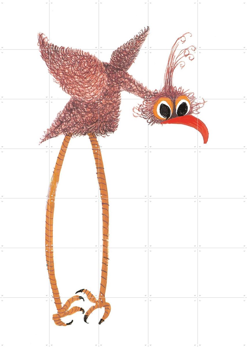 IXXI Fiep Fiepvogel, Fiep Westendorp - 100 x 140 cm - Gratis ophangtool - Grote wanddecoratie en posters - Speels, Cartoonesk, Tekeningen