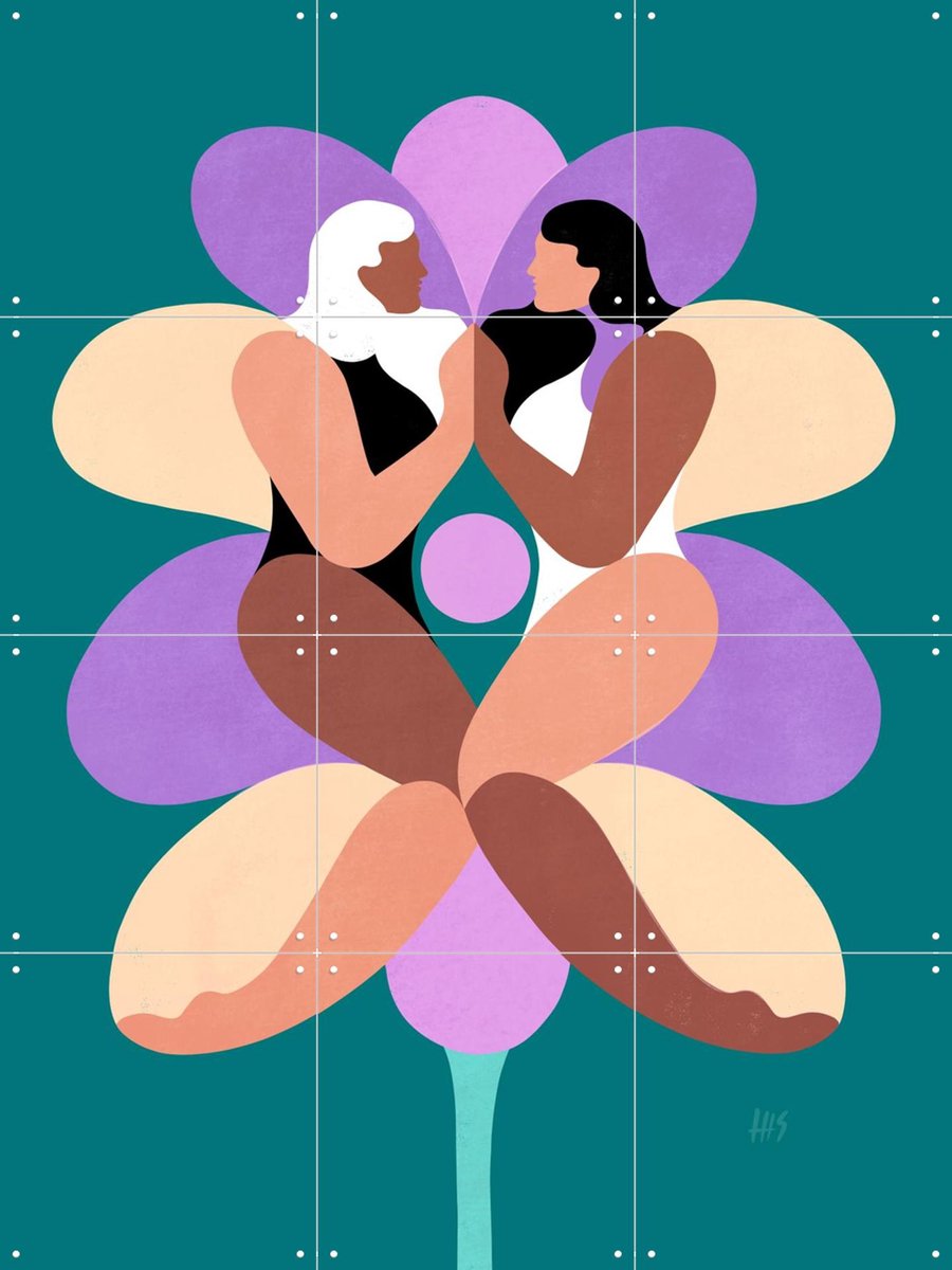 IXXI Balance, Maggie Stephenson - 60 x 80 cm - Gratis ophangtool - Grote wanddecoratie en posters - Kleurrijk, Abstract, Modern, Digitale Kunst