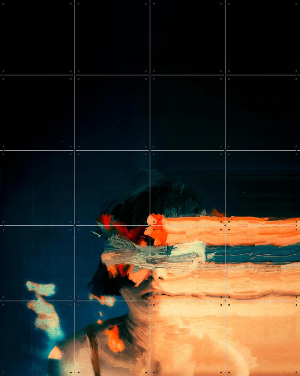 IXXI Stretched, Vineet Suresh - 80 x 100 cm - Gratis ophangtool - Grote wanddecoratie en posters - Kwaststreken, Abstract, Surrealisme, Minimalisme