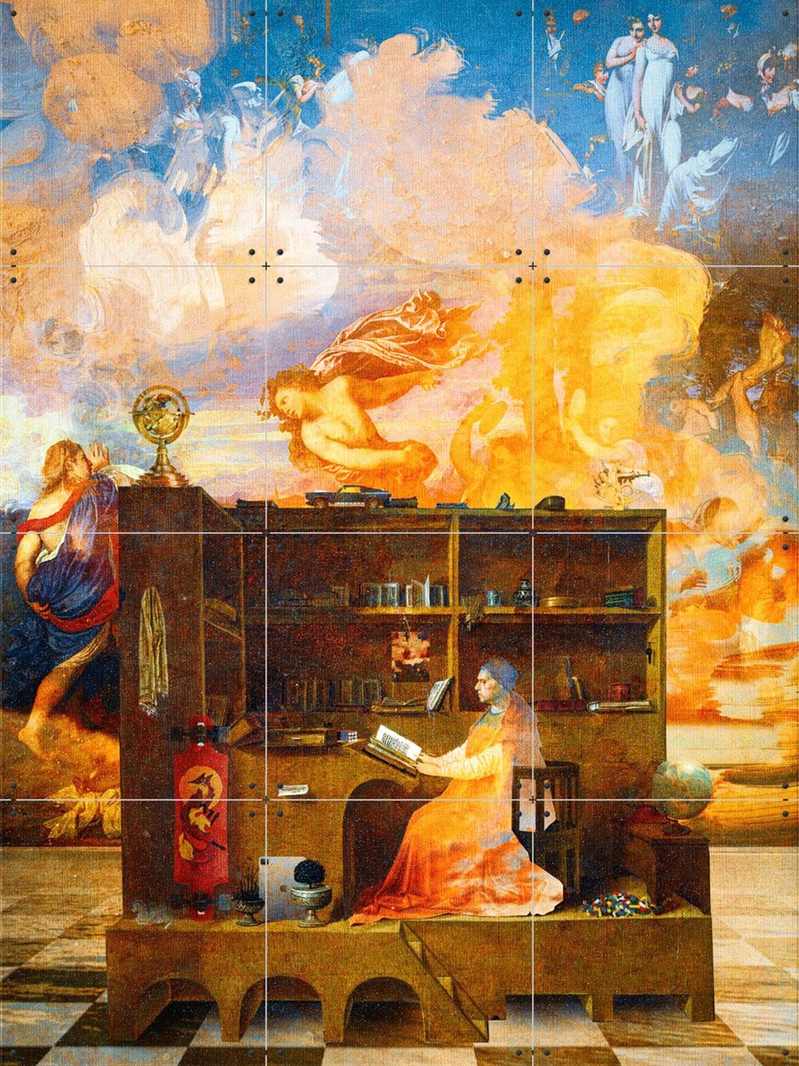 IXXI Reading Renaissance, Vineet Suresh - 60 x 80 cm - Gratis ophangtool - Grote wanddecoratie en posters - Decoratieve kunsten, Klassiek