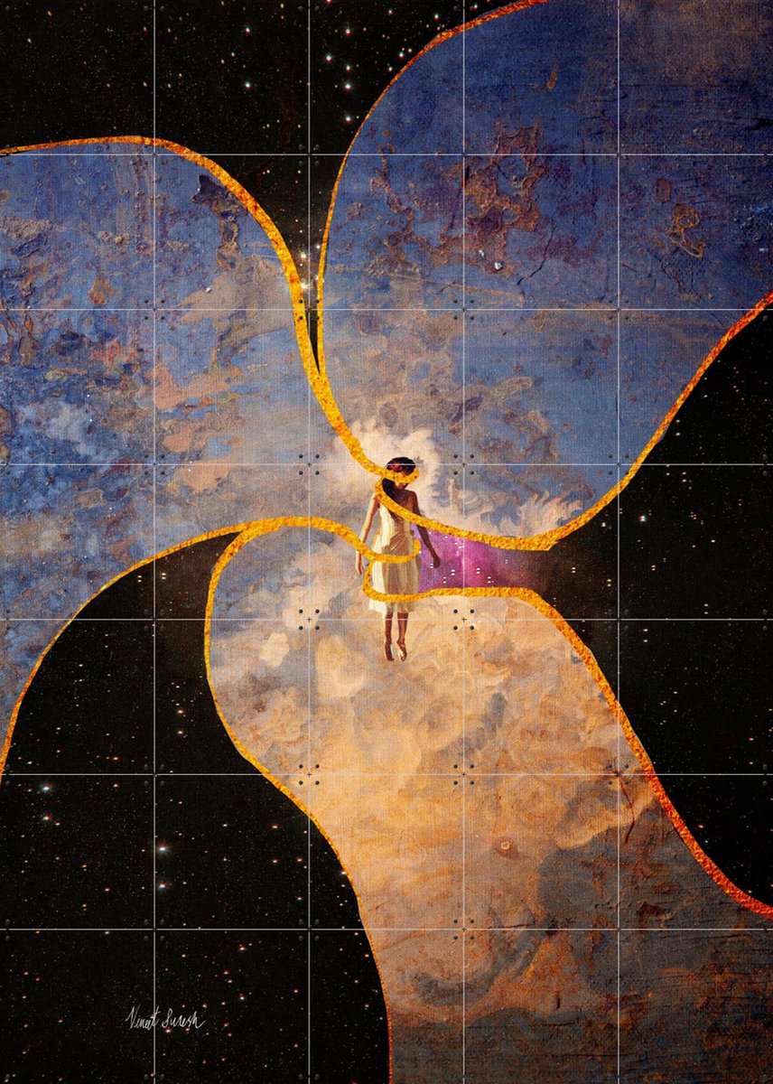 IXXI Between Heaven and Space, Vineet Suresh - 100 x 140 cm - Gratis ophangtool - Grote wanddecoratie en posters - Modern, Gemengde Technieken