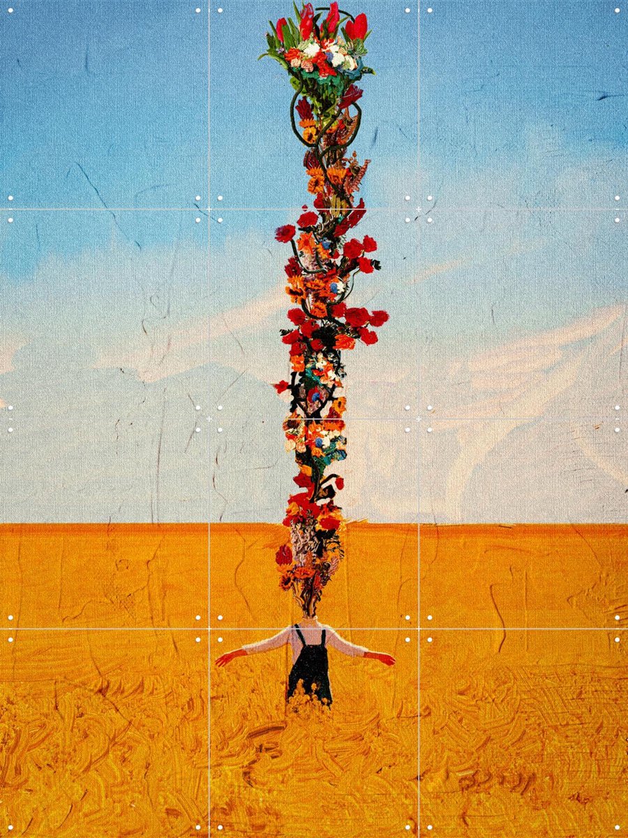 IXXI Bloom, Vineet Suresh - 60 x 80 cm - Gratis ophangtool - Grote wanddecoratie en posters - Abstract, Kleurrijk, Surrealisme, Modern, Gemengde