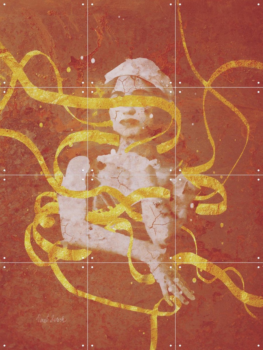 IXXI Veins Of Memory, Vineet Suresh - 60 x 80 cm - Gratis ophangtool - Grote wanddecoratie en posters - Geometrische Kunst, Abstract, Surrealisme