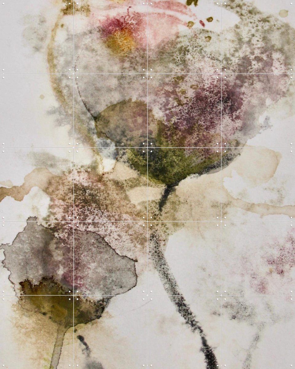 IXXI Whispering, RAR Kramer - 80 x 100 cm - Gratis ophangtool - Grote wanddecoratie en posters - Aquarel, Impressionisme, Modern, Abstract, Gang