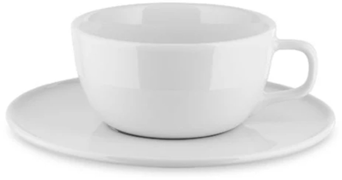 Alessi Itsumo thee / cappuccino kop en schotel 24cl wit