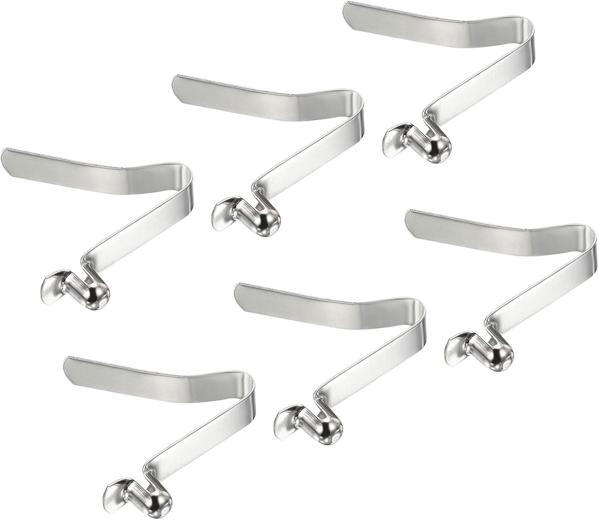 8 x 6 mm klemmen voor kajakpeddel, verpakking met 6 clips voor tentstokken van staal in V-vorm met veerknop voor vergrendelde buizen, camping