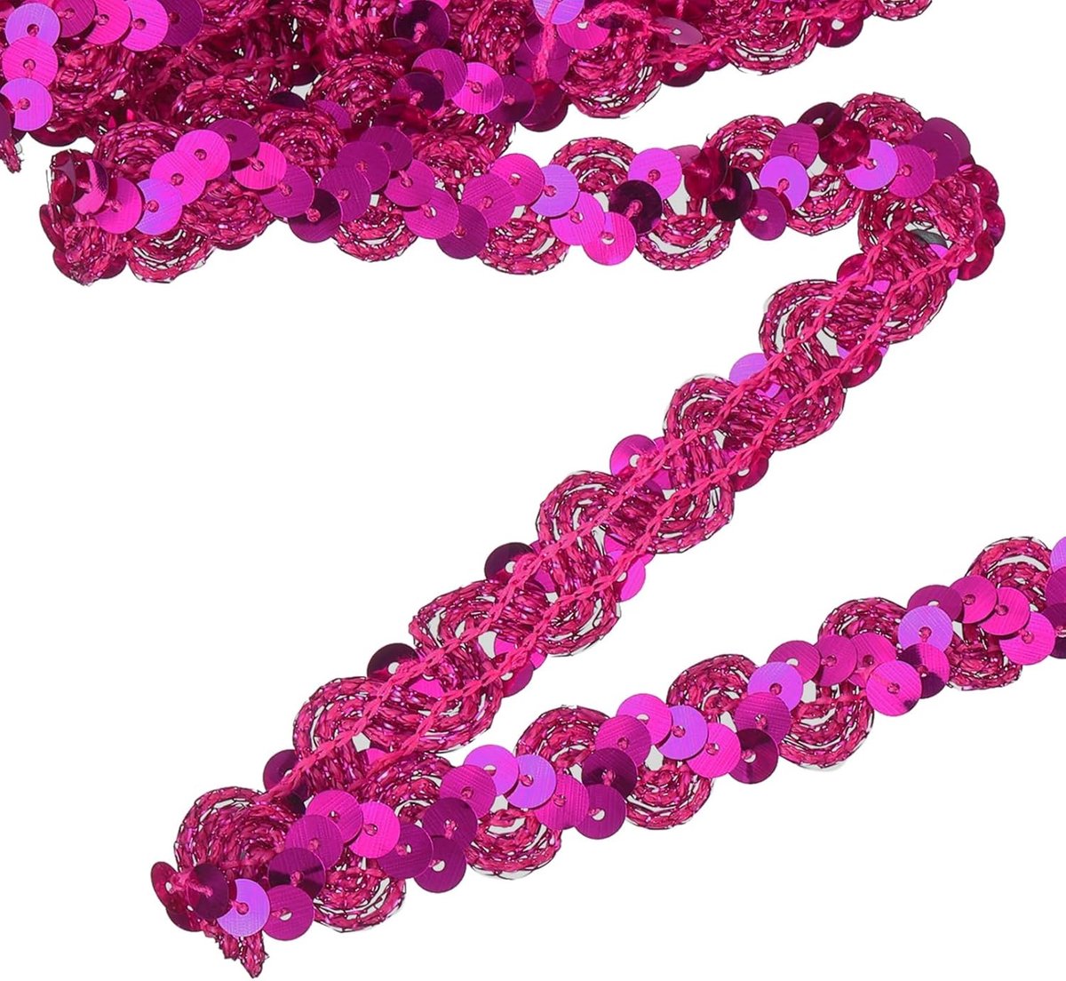 Paillettenlint 1,5 cm platte pailletten rand decoratie voor naaien kleding huis party rood roze