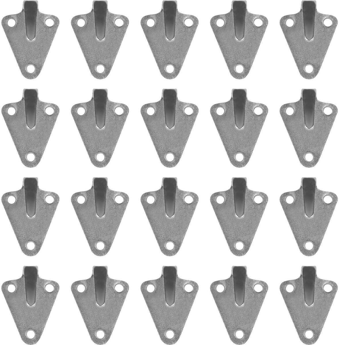 20 Stuks Dekzeilhaken met Drie Gaten, Nethaken voor Aanhangers, Haken voor Aanhangernet, Bevestigingshaken, Spanhaken, Metalen Zeildoekbevestiging voor Aanhangernet, Aanhanger