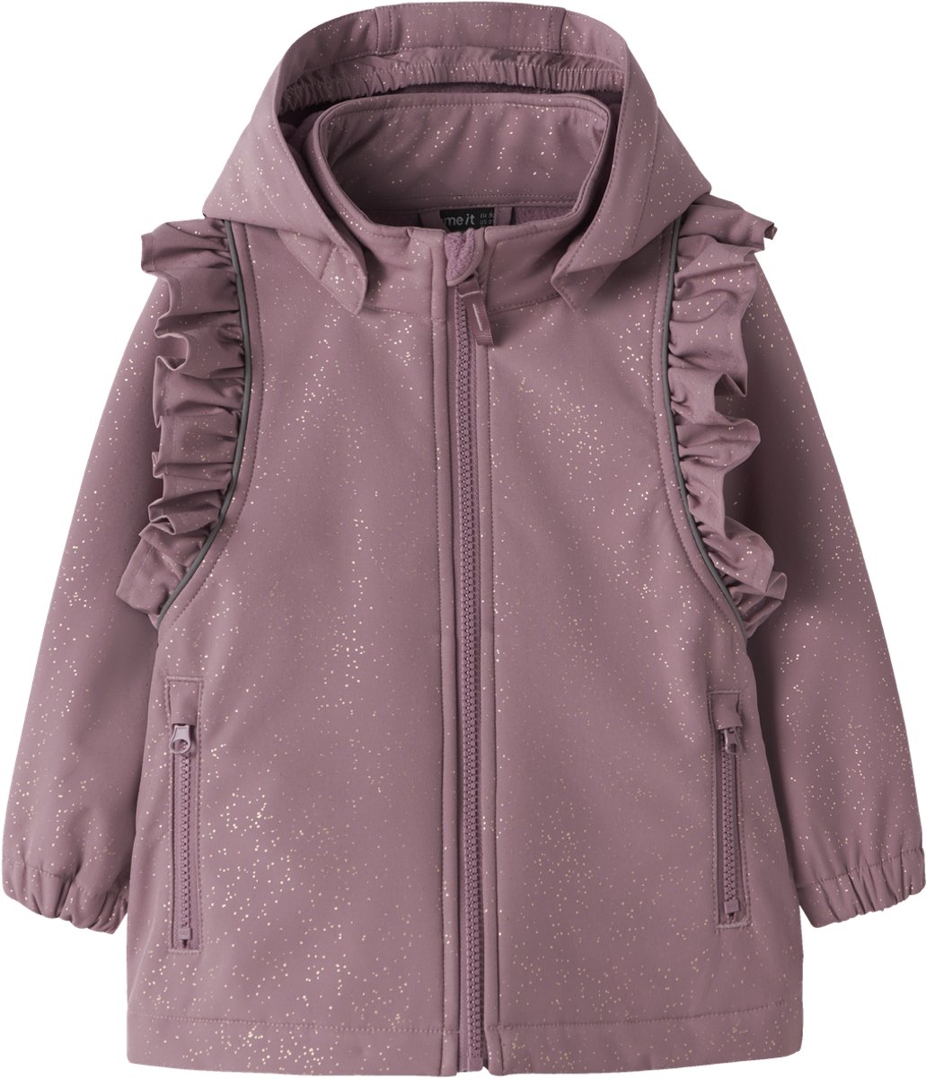 NAME IT - NMFALFA08 SOFTSHELL JACKET FRILL FOIL FO Dames Jas