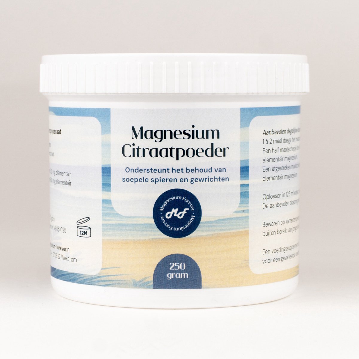 Magnesium-Forever Magnesium Citraat Poeder – Zonder Toevoegingen – 250 g