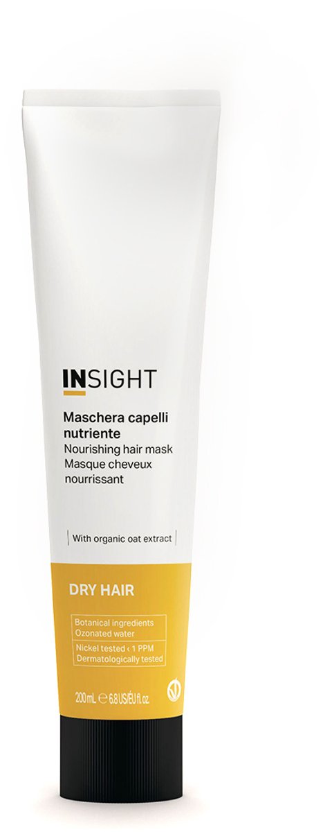 Insight 8029352460593 - Voedende Haarmasker Voor Droog Haar - 200 Ml - Intensieve Hydratatie - Zonder SLS Parabenen En Siliconen - Vegan - Voor Droge En Beschadigde Haren