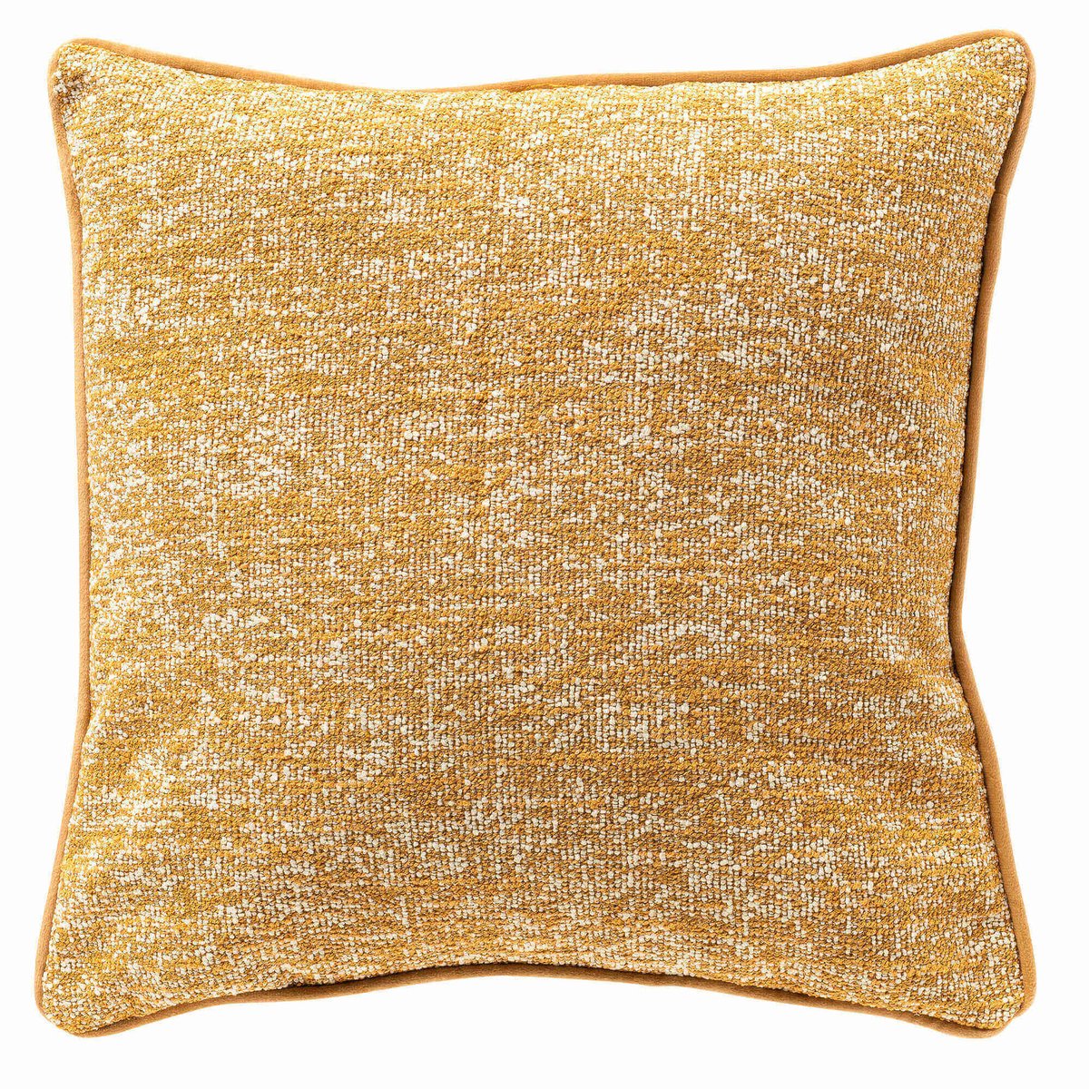Dutch Decor CASPER - sierkussen 45x45 cm - gerecycled - gemêleerd - Chai Tea - geel, wit - Inclusief binnenkussen - Luxe kussens voor woonkamer & bank