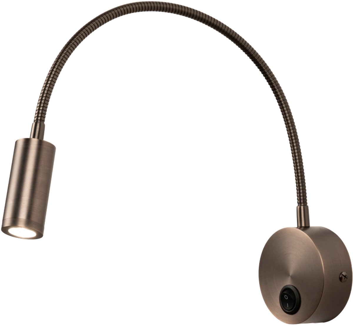 Lumidora Wandlamp 75776 - Voor binnen - ANNA - Ingebouwd LED - 1.0 Watt - 100 Lumen - 2700 Kelvin - Bruin-brons - Bruin - Metaal