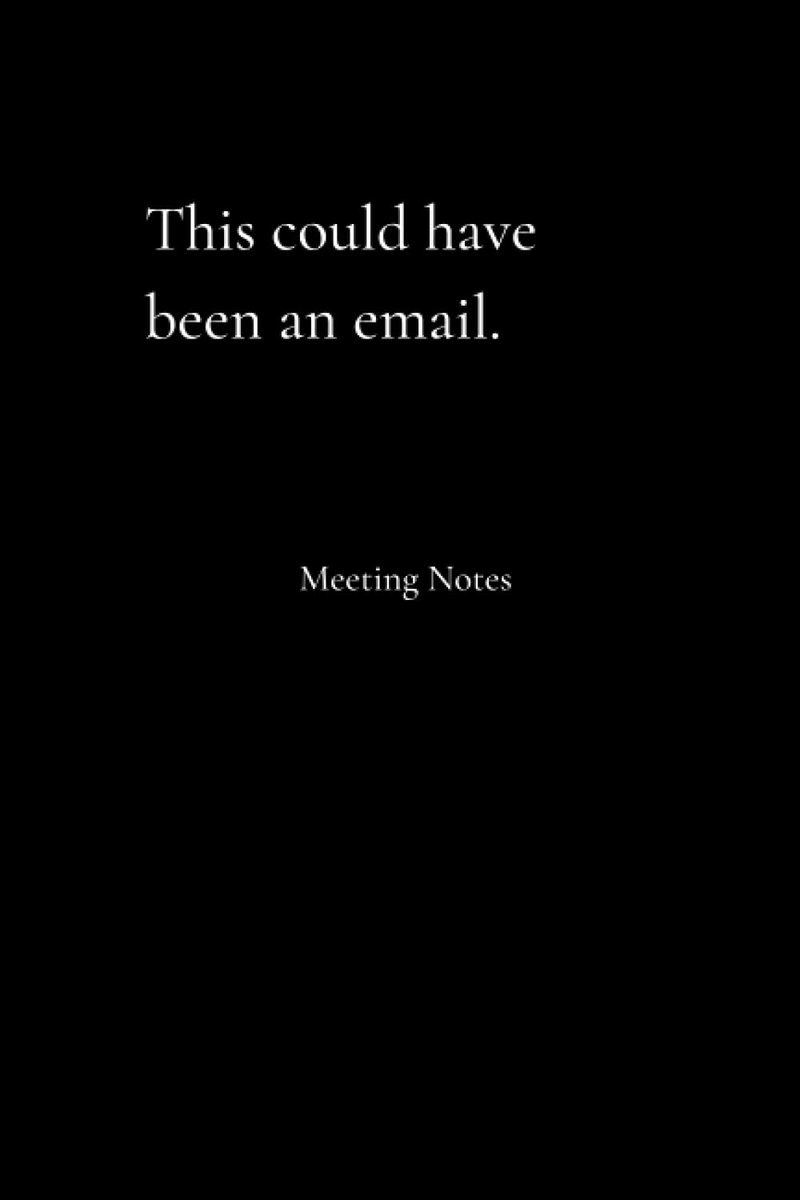 could have been an email.: Meeting Notes