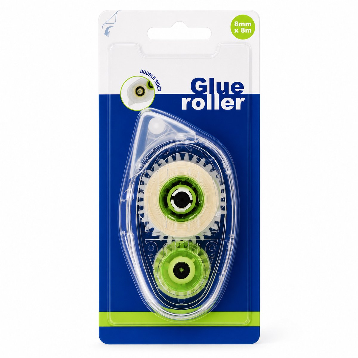 Office Essentials Lijmroller 8 mm x 8 m – Nauwkeurige en Schone Permanente Lijm